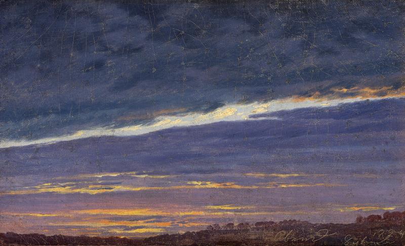 Caspar David Friedrich, Abendlicher Wolkenhimmel, 1824 Foto: Johannes Stoll © Belvedere, Wien