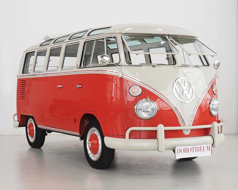 Nr. 99 1963 Volkswagen T1 Sondermodell 21 Fenster, originaler Samba-Bus in herausragendem Zustand, ausgeliefert nach San Francisco, von VW zertifiziert, erzielter Preis € 120.600