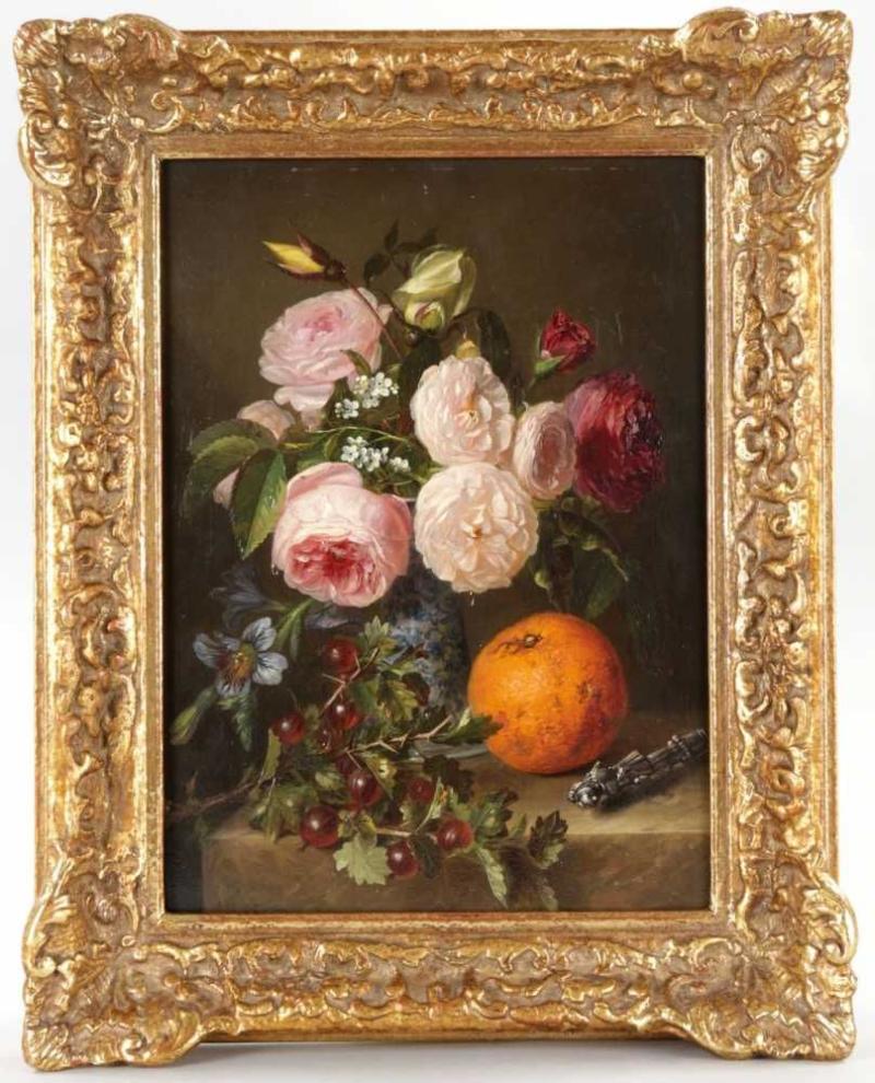 Haanen, Adriana 1814 Oosterhout - 1895 Oosterbeek Blumestillleben. Aufrufpreis:	1.200 EUR