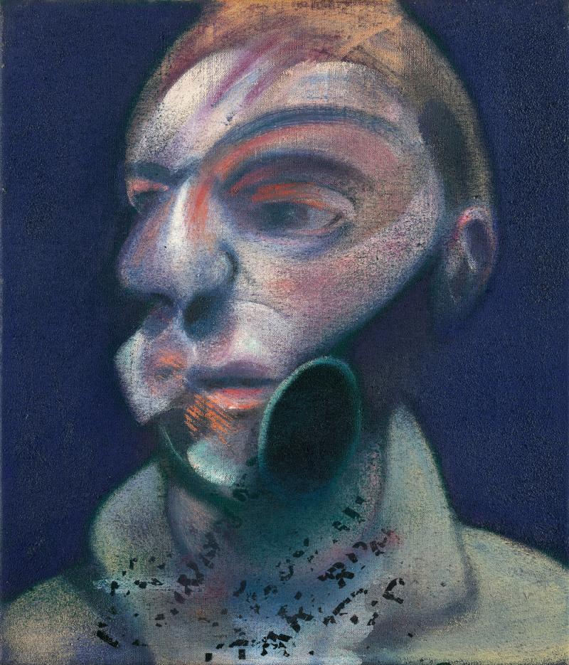 Lot 9. Francis Bacon, Self-Portrait, 1975, oil and letraset on canvas, est. £15,000,000-20,000,000