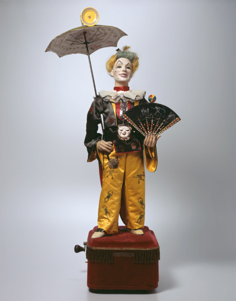 Figurenautomat Clown mit Schirm. Vichy, Paris/F 1878. (c) Museum für Musikautomaten Seewen SO