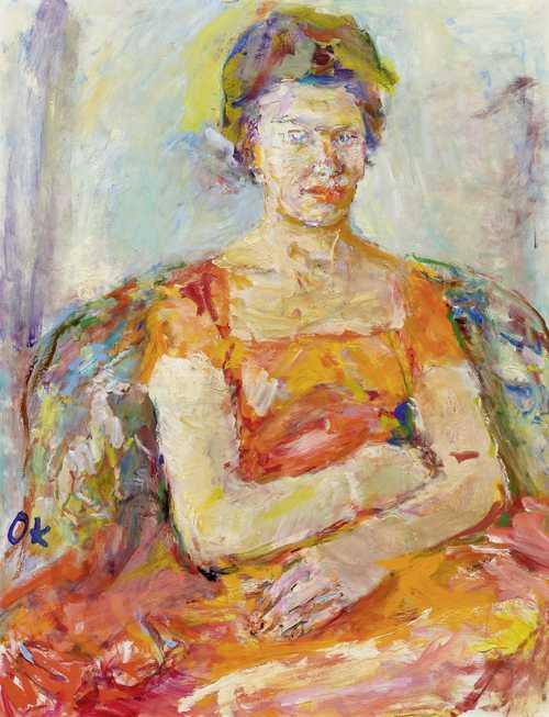 OSKAR KOKOSCHKA (Pöchlarn 1886 - 1980 Montreux) Ann Windfohr. 1960. Öl auf Leinwand. Unten links mit dem Monogramm: OK. 91 x 70 cm. Verkauft für CHF 146 700 (inkl. Aufgeld)