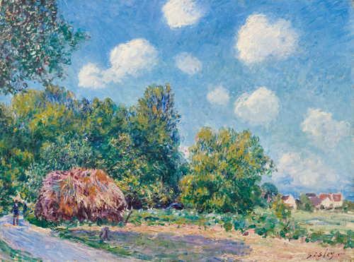 ALFRED SISLEY (Paris 1839 - 1899 Moret-sur-Loing) Autour de la forêt, juin. Um 1885. Öl auf Leinwand. Unten rechts signiert: Sisley. Verso auf dem Keilrahmen betitelt. 54 x 72,7 cm. Verkauft für CHF 800 000 (inkl. Aufgeld)