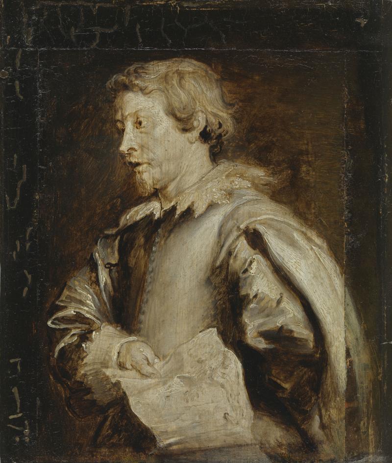 Anthonis van Dyck (Werkstatt), Lucas van Uden, um 1629–1634 Öl auf Eichenholz, 24,4 x 20,5 cm © Bayerische Staatsgemäldesammlungen, Staatsgalerie Neuburg