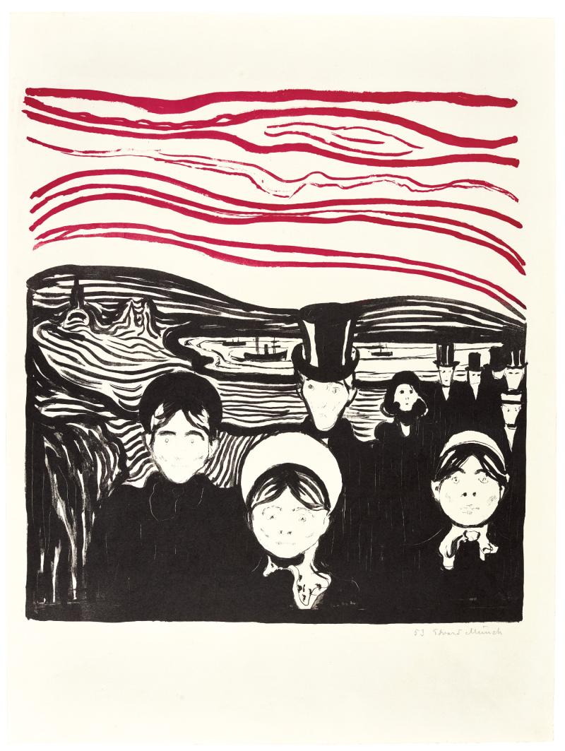 Edvard Munch Le Soir (Angst) (J. 84; Woll 63; Schiefler 61)