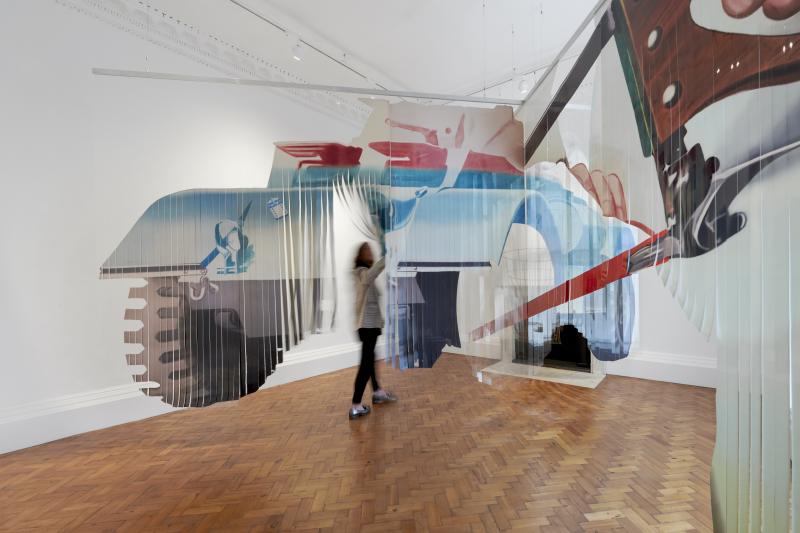 James Rosenquist Forest Ranger, 1967 Oil on slit and shaped Mylar, Three panels (two intersecting and one freestanding) Each approx: 289.6 cm (114,02 in)