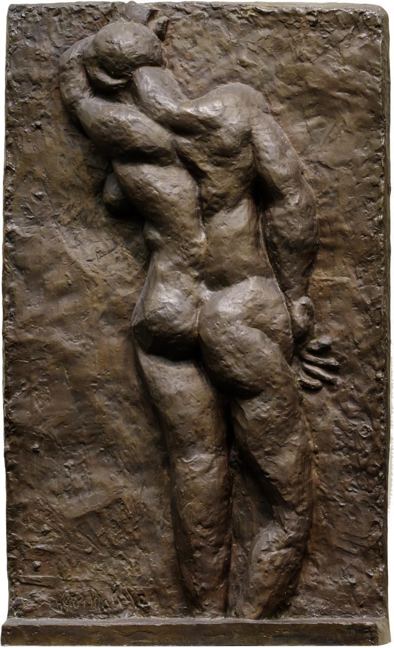 Henri Matisse, Nu de dos I, 1908–1909 Bronze, 190 x 116 x 15 cm Kunsthaus Zürich, 1960, © Succession Henri Matisse / 2019 ProLitteris, Zurich