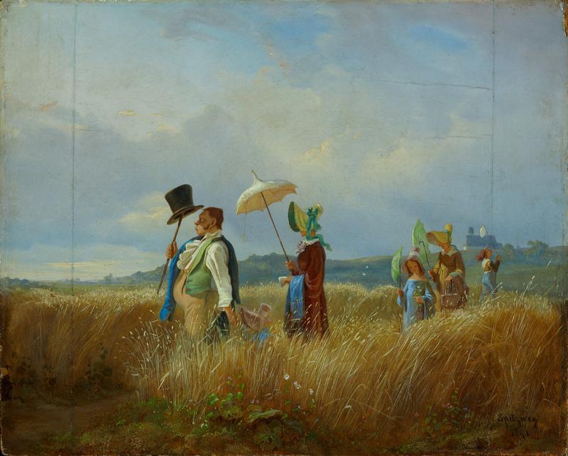 Carl Spitzweg, Der Sonntagsspaziergang, 1841. © Salzburg Museum