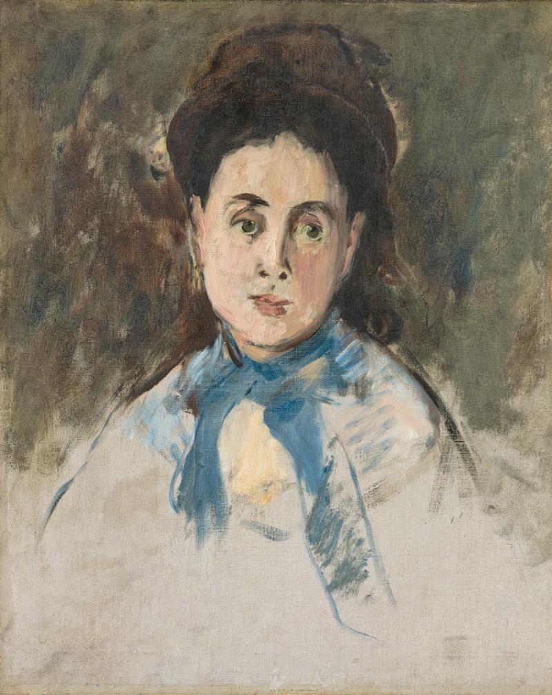 ÉDOUARD MANET, TÊTE DE FEMME, 1870 Portraitstudie einer Frau Öl auf Leinwand 56.5 x 46.5 cm Rudolf Staechelin Collection Foto: Robert Bayer