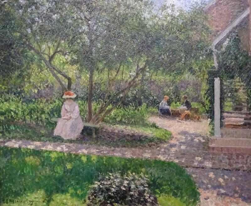 Camille Pissarro, Zahradní koutek v Éragny (Malířův domov), 1897 Camille Pissarro, A Corner in the Garden, Éragny, 1897 © Ordupgaard, Copenhagen / Photo Anders Sune Berg