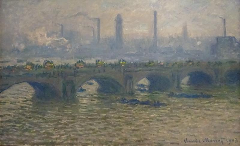 Claude Monet, Most Waterloo, zataženo, 1903 Claude Monet, Waterloo Bridge, Overcast, 1903 © Ordupgaard, Copenhagen / Photo Anders Sune Berg