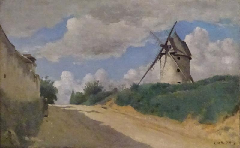 Jean-Baptiste Camille Corot, Větrný mlýn, 1835–1840 Jean-Baptiste Camille Corot,The Windmill, 1835-40 © Ordupgaard, Copenhagen / Photo Anders Sune Berg