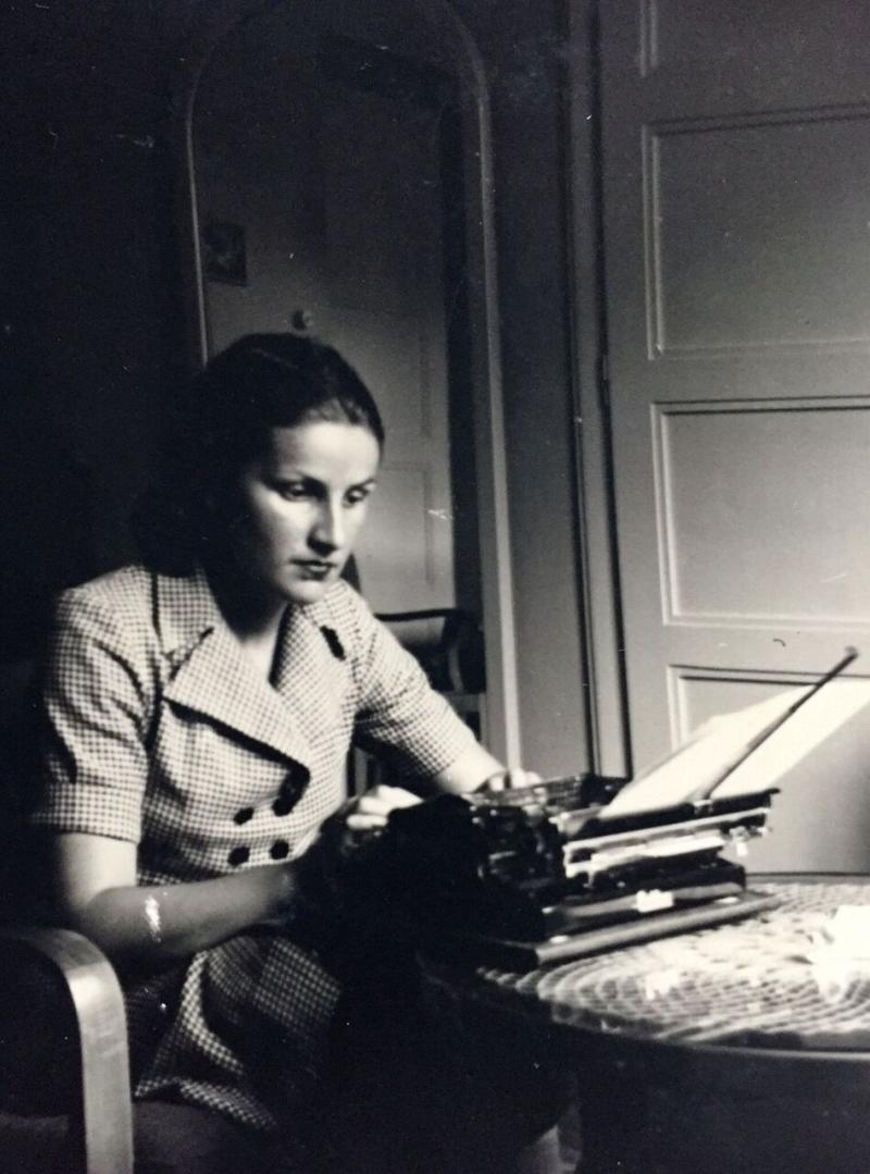 Andrea with Typewriter