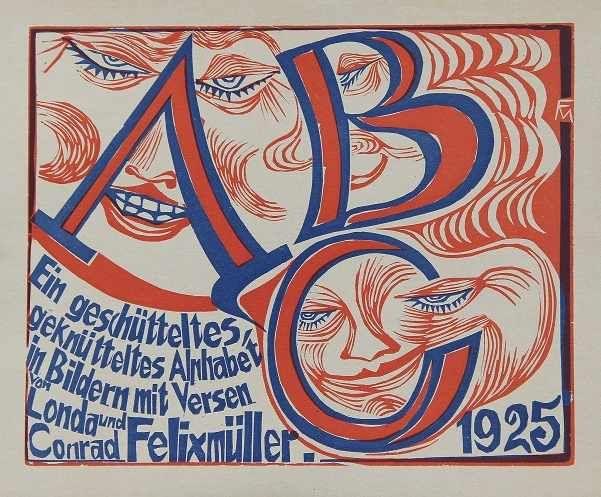 Felixmüller, Conrad (Dresden 1897 - 1977 Berlin - Zehlendorf)  "ABC". Ein geschütteltes, geknütteltes Alphabet in Bildern mit Versen", 15 Holzschnitte Mindestpreis:	600 EUR