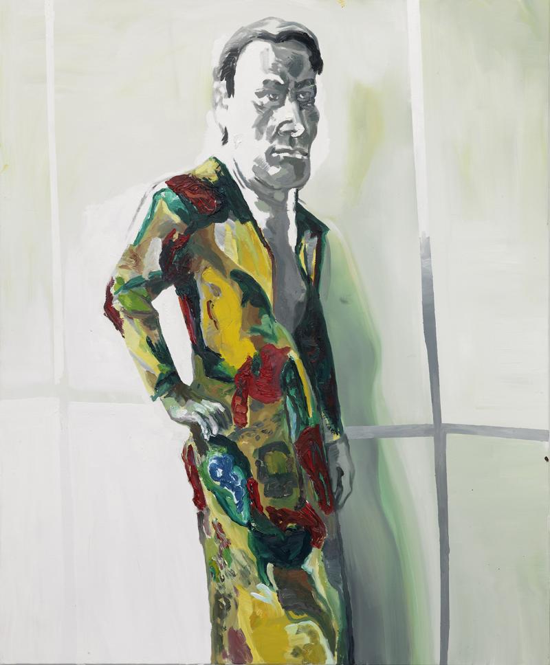 Ohne Titel: Martin Kippenberger  (aus der Serie Window Shopping bis 2 Uhr nachts) 1996 Öl auf Leinwand Private Collection