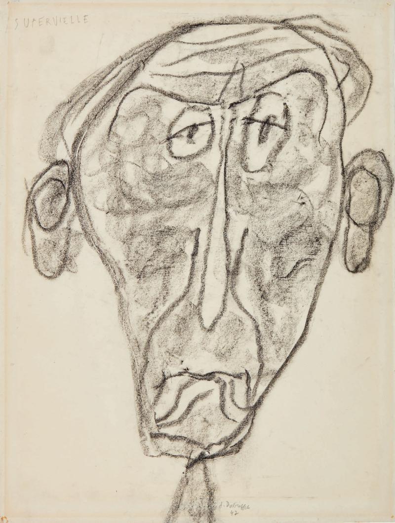 10150, Lot 211, Jean Dubuffet, Portrait of Jules Supervielle