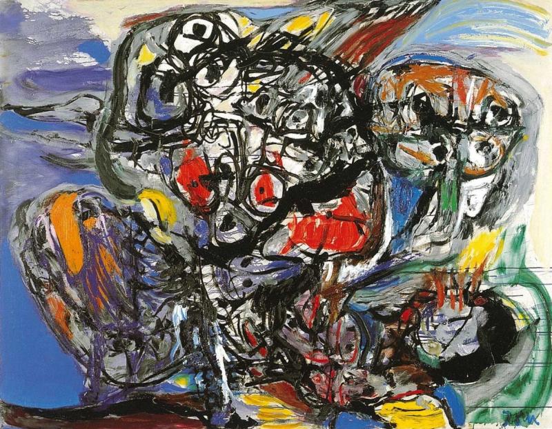 Asger Jorn, Bourdonnement, 1960, Öl auf Leinwand, 114 x 146 cm, Sammlung Selinka, © Donation Jorn, Silke- borg / VG Bild-Kunst, Bonn 2019, Foto: Thomas Weiss