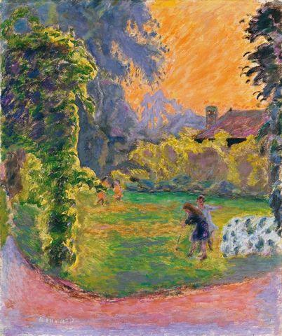 Pierre Bonnard, Sonnenuntergang, 1912, Le Soleil couchant, Öl auf Leinwand, 63 × 53 cm © Kunsthaus, Zürich