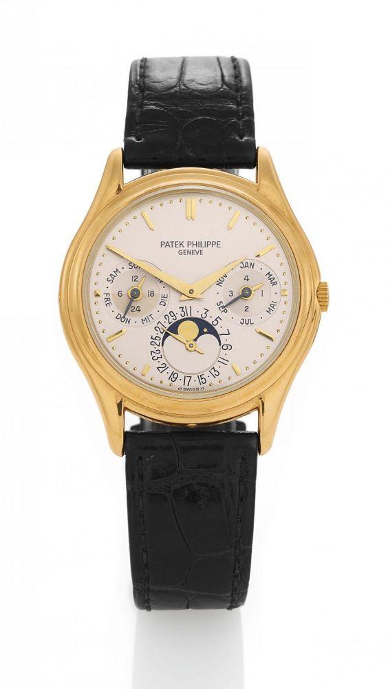 PATEK PHILIPPE Ewiger Kalender. Herrenuhr. Schweiz, letztes Quartal 20.Jh. Schätzpreis:	15.000 - 18.000 EUR