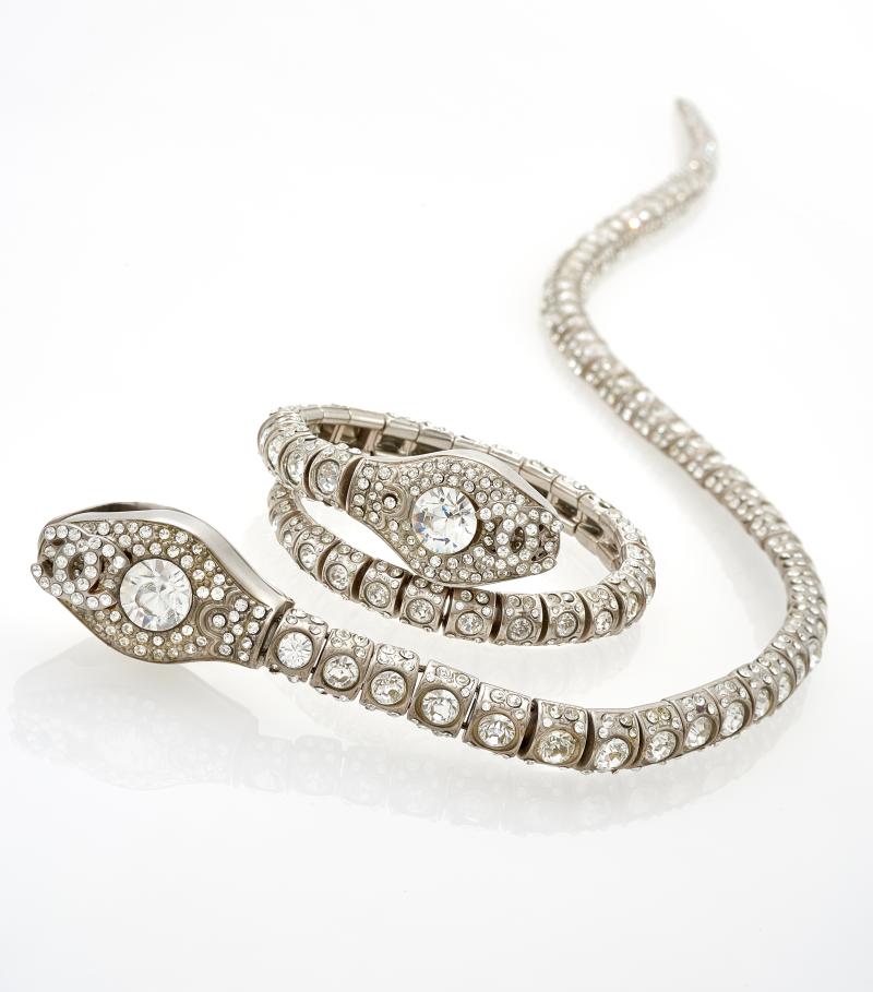 Rhinestone snake necklace and bracelet, Cruise Collection 2008 (est. €300 - 500)