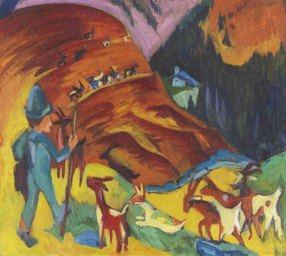 € 1.562.500*    €  380.000          Ernst Ludwig Kirchner –  Heimkehrende Ziegenherde