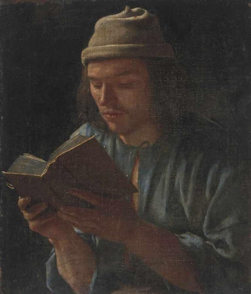 Sweerts, Michiel  (Brüssel 1618–1664 Goa) Selbstportrait, lesend. Öl auf Leinwand. Schätzpreis:	40.000 - 60.000 CHF