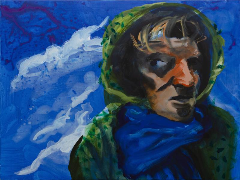 Rainer Fetting, Selbst / Sylt 2019, Acryl auf Leinwand, 120 x 160 cm