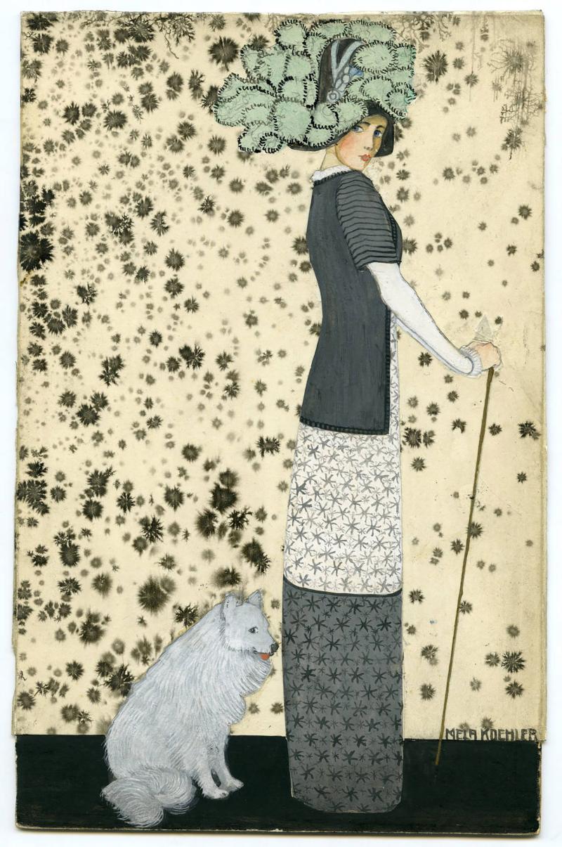 Mela Koehler, Postkarte der Wiener Werkstätte (Nr. 523), 1908 © MAK