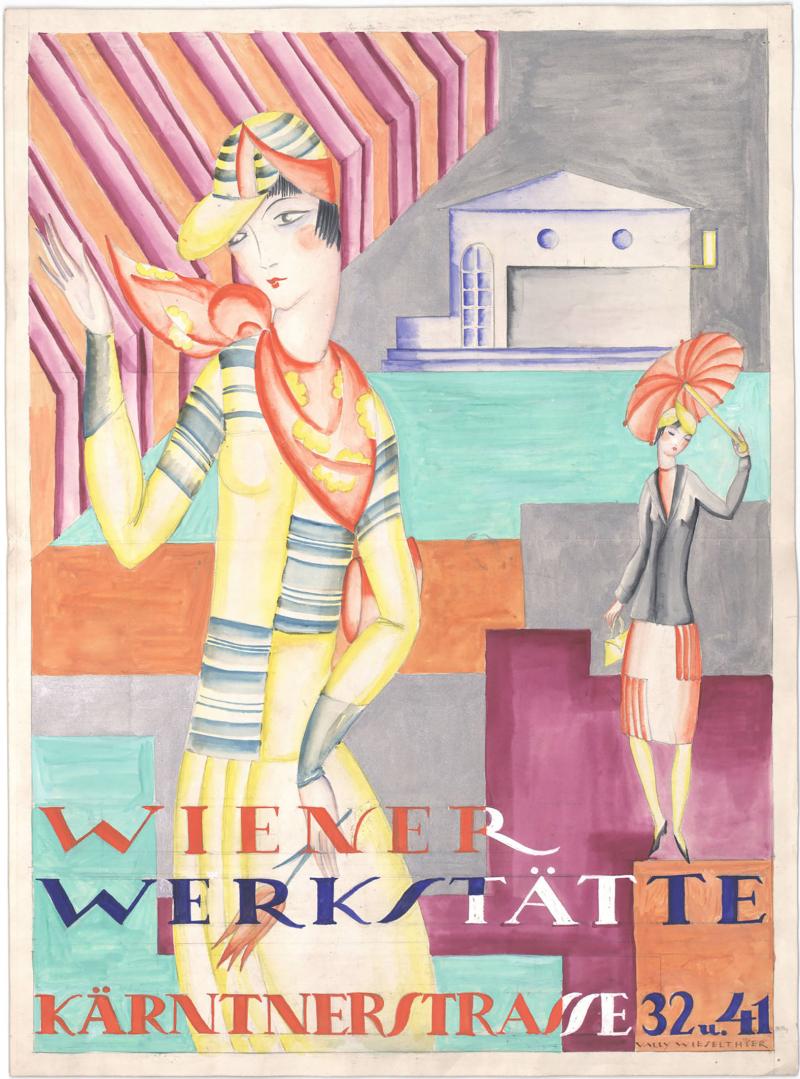 Vally Wieselthier, Werbung für die Mode der „Wiener Werkstätte Kärntnerstrasse 32 u. 41“, Wien, vor 1928 © MAK