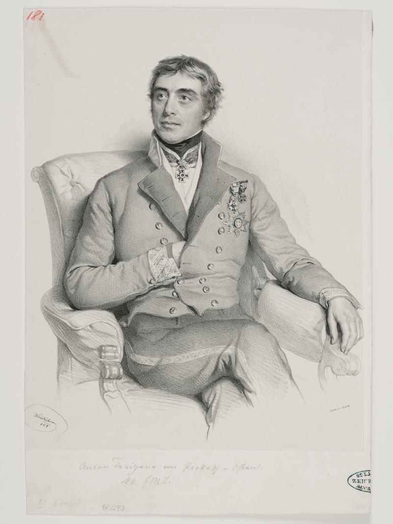 Anton Freiherr von Prokesch-Osten, Lithographie von Joseph Kriehuber, 1847, Neue Galerie Graz, Foto: Universalmuseum Joanneum/N. Lackner