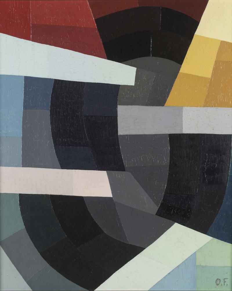 Otto Freundlich Kräfte, 1934 65 x 54 x 2 cm Öl auf Leinwand / Oil on canvas mumok - Museum moderner Kunst Stiftung Ludwig Wien, erworben/acquired in 1965 © mumok – Museum moderner Kunst Stiftung Ludwig Wien