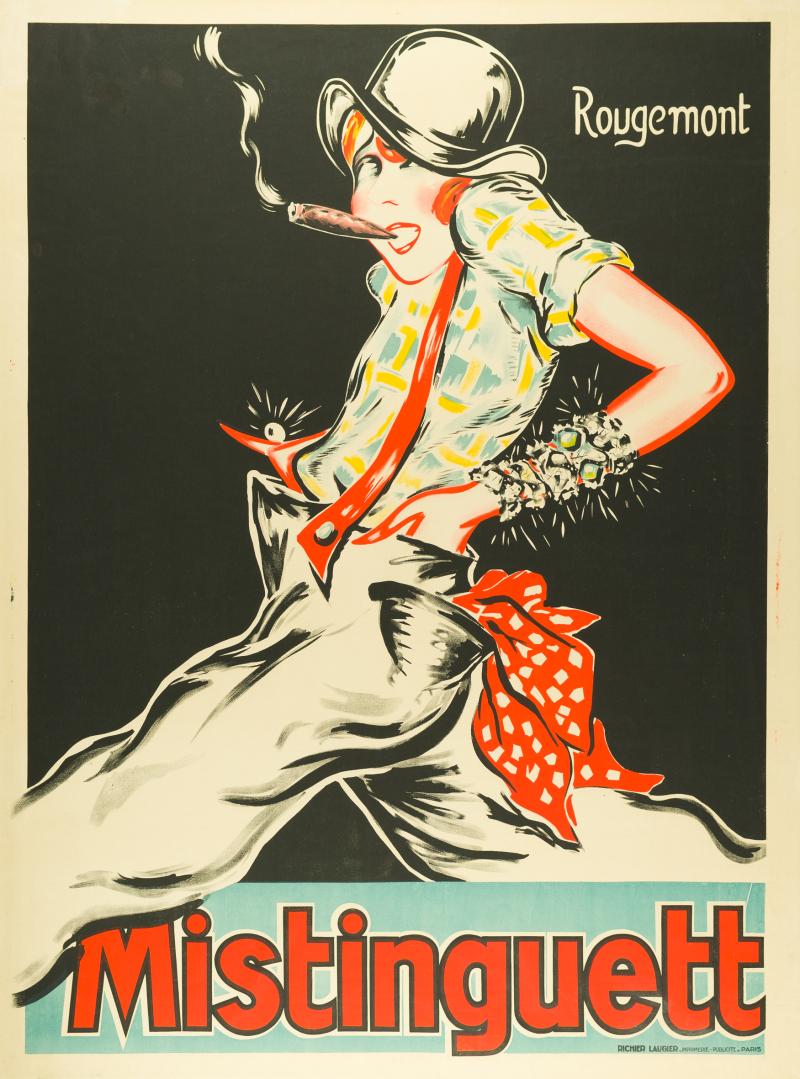 Rougement (Charles Gesmar, 1900–1928) Mistinguett, 1927/28 Lithografie, 157,5 x 117,2 cm Museum für Kunst und Gewerbe Hamburg Public Domain