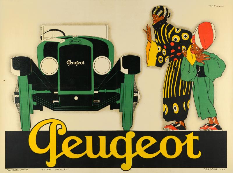 / René Vincent, Peugeot, Plakat, 1928, Lithografie  © MKG, Hamburg / VG Bild-Kunst, Bonn 2020