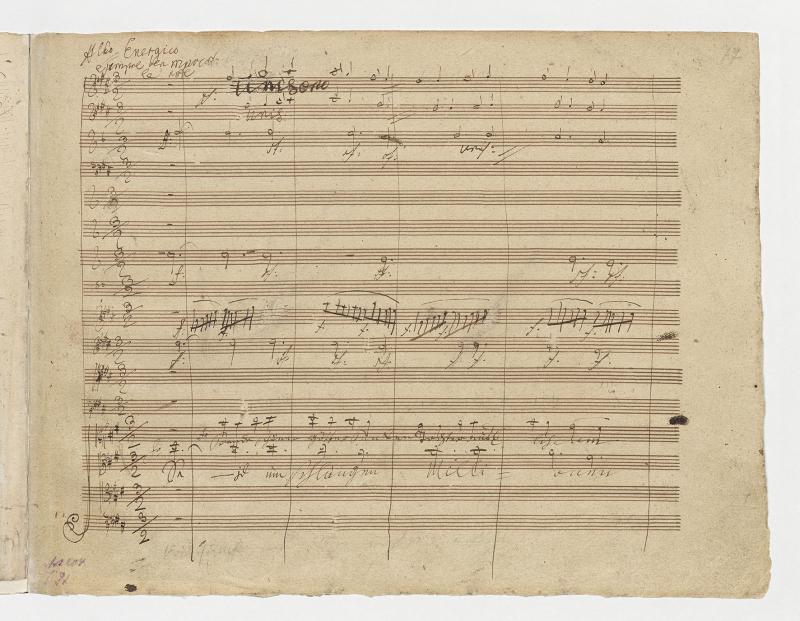 „Freude, schöner Götterfunken“ aus dem Finalsatz der 9. Sinfonie, op. 125; Originalhandschrift von Ludwig van Beethoven; 1823 – © bpk/Staatsbibliothek zu Berlin/Carola Seifert, Staatsbibliothek zu Berlin – Preußischer Kulturbesitz, Musikabteilung mit Mendelssohn-Archiv; (Online-Verwendung nicht größer als 1.200 Pixel Breite!)