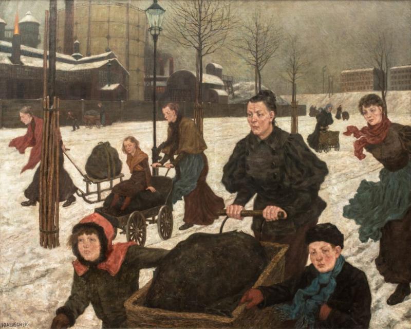 Hans Baluschek Kohlenfuhren, 1901 Öl auf Leinwand © Stiftung Stadtmuseum Berlin/Reproduktion: Oliver Ziebe, Berlin