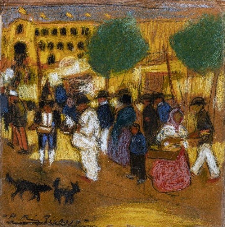 Pablo Picasso, Autour des arènes, circa 1900, paste…00 – 350,000)