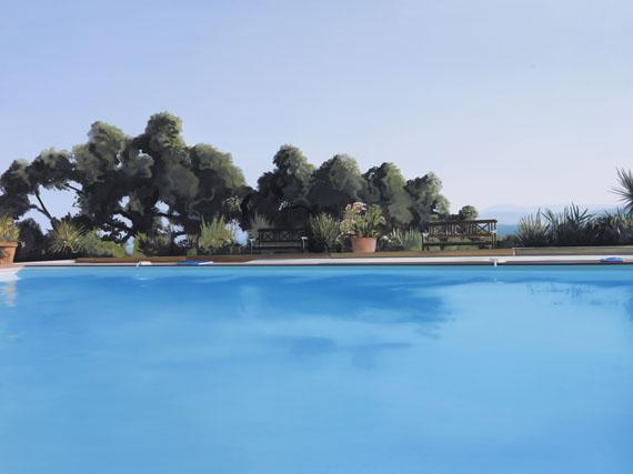 Martin Borowski Swimmingpool, Öl auf Leinwand, 2010, 262 x 198 cm / 103.1 x 77.9 inches Startpreis: € 2.580 Ergebnis: € 17.000