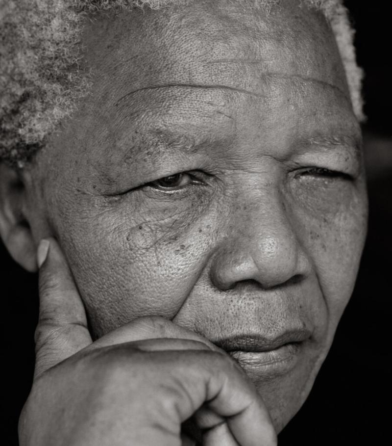 HERB RITTS Nelson Mandela 1994 Gelatin Silver Print © Herb Ritts / Courtesy of CAMERA WORK