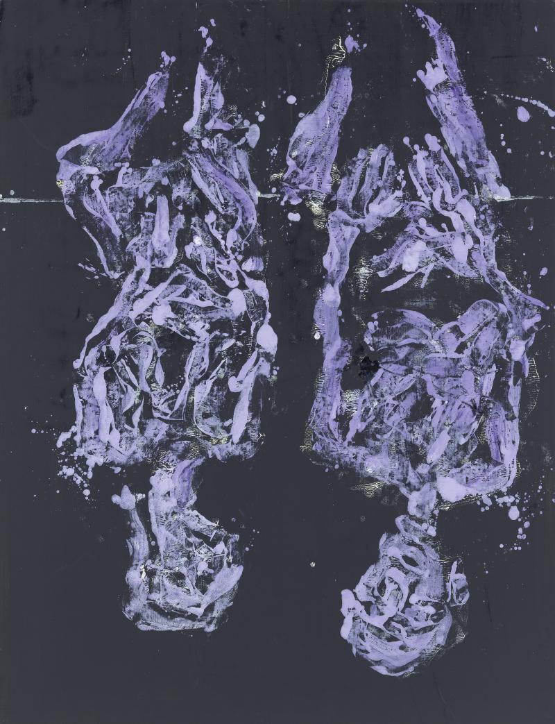 Georg Baselitz, X-ray doppel, 2020. Oil on canvas, 270 x 207 cm (106,3 x 81,5 in) © Georg Baselitz. Photo: Jochen Littkemann.