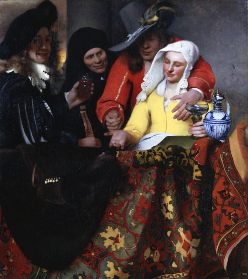 Johannes Vermeer, Bei der Kupplerin, 1656 © Gemäldegalerie Alte Meister, Staatliche Kunstsammlungen Dresden, Foto: Elke Estel/ Hans-Peter Klut