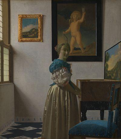 Johannes Vermeer, Stehende Virginalspielerin, um 1670/72 The National Gallery, London