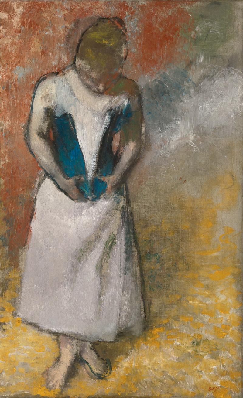 Edgar Degas Femme debout et vue de face agrafant son corset Circa 1883 Estimate $1.2/1.8 million Sold for $1.4 million