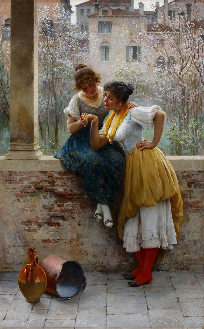 Eugen von Blaas (1843-1931)  „Zwei Venezianerinnen“ 1896 | Öl/Leinw. | 104 x 66 cm Ergebnis: 154.800 Euro