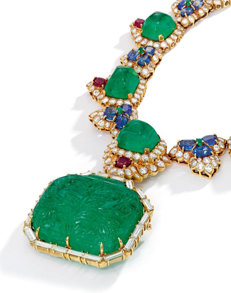 10479 lot 206 + 207 Turquoise and Diamond Necklace, David Webb, circa 1960