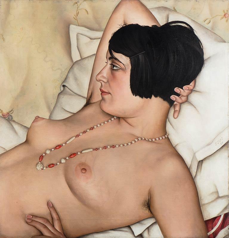 Christian Schad, Halbakt, 1929, Von der Heydt-Museum, Wuppertal © Kunst- und Museumsverein im Von der Heydt-Museum, Wuppertal / VG Bild-Kunst, Bonn 2020