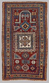 Kazak Prayer Rug 221 x 117 cm (7' 3" x 3' 10") Caucasus, late 19th century