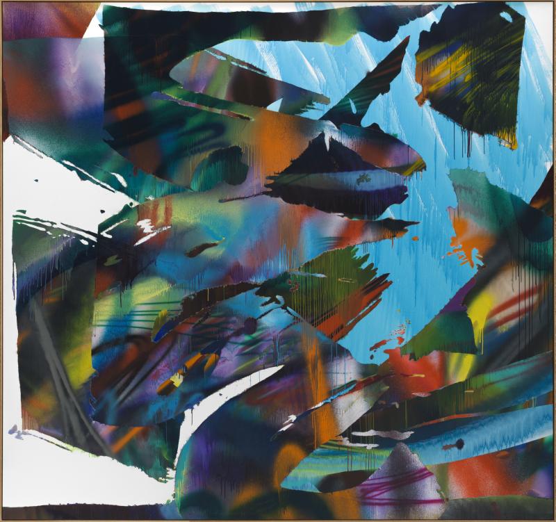 Katharina Grosse (1961)  Ohne Titel | 2015 | Acryl auf Leinwand | 394 x 418 cm Taxe: 300.000 – 500.000 €