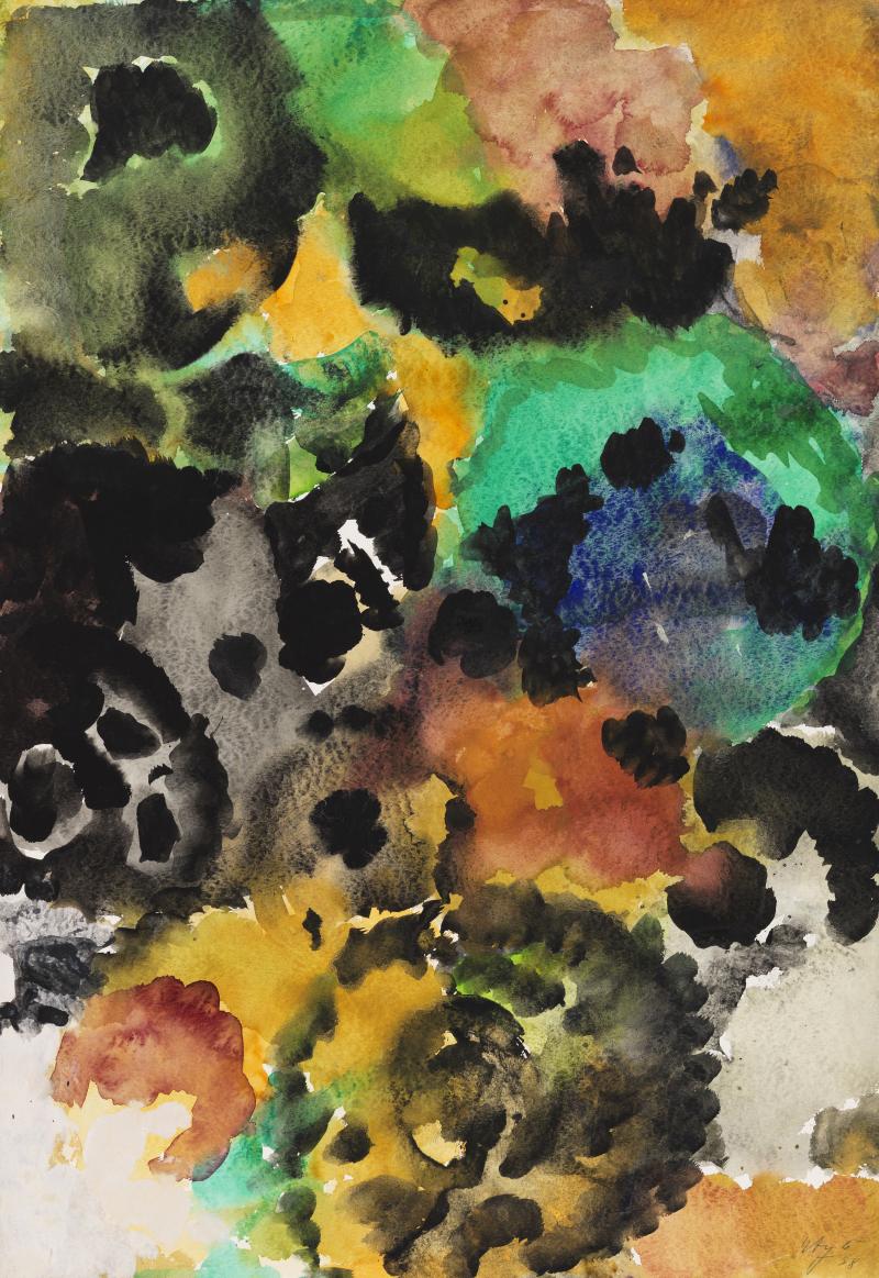 120002860 Ernst Wilhelm Nay Ohne Titel, 1958. Aquarell Schätzpreis: € 30.000 - 40.000