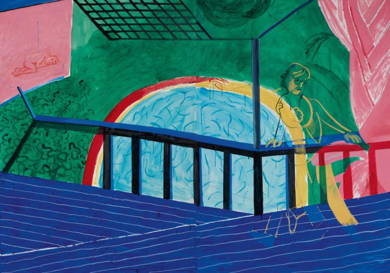 10682, David Hockney, Self-Portrait on the Terrace