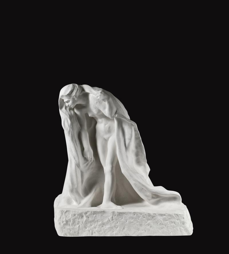 AUGUSTE RODIN, PSYCHE MIT LAMPE, 1899 Gips, nach Marmorfassung, 70 x 68 x 39 cm  Musée Rodin, Paris, Inv. S.02850 Foto: © agence photographique du musée Rodin – Jerome Manoukian